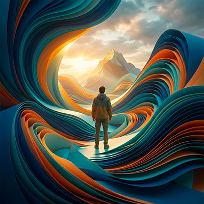 Persona in un momento di serenità e benessere